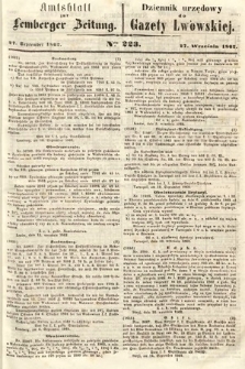 Amtsblatt zur Lemberger Zeitung = Dziennik Urzędowy do Gazety Lwowskiej. 1862, nr 223