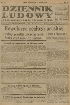 Dziennik Ludowy : organ Polskiej Partyi Socyalistycznej. 1920, nr 65