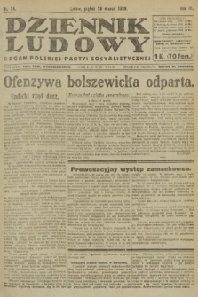 Dziennik Ludowy : organ Polskiej Partyi Socyalistycznej. 1920, nr 74