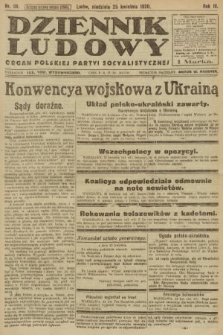 Dziennik Ludowy : organ Polskiej Partyi Socyalistycznej. 1920, nr 99