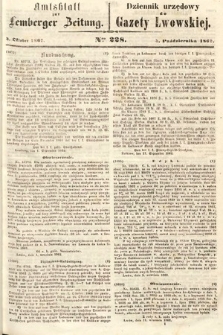 Amtsblatt zur Lemberger Zeitung = Dziennik Urzędowy do Gazety Lwowskiej. 1862, nr 228