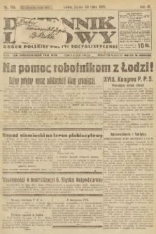 Dziennik Ludowy : organ Polskiej Partyi Socyalistycznej. 1921, nr 176