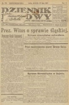 Dziennik Ludowy : organ Polskiej Partyi Socyalistycznej. 1921, nr 178