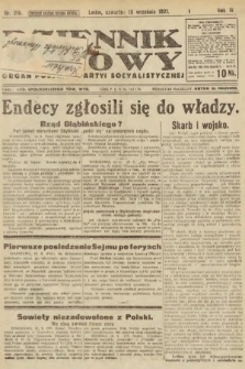 Dziennik Ludowy : organ Polskiej Partyi Socyalistycznej. 1921, nr 216