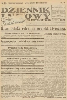 Dziennik Ludowy : organ Polskiej Partyi Socyalistycznej. 1921, nr 222