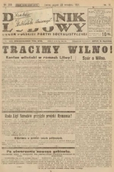 Dziennik Ludowy : organ Polskiej Partyi Socyalistycznej. 1921, nr 223