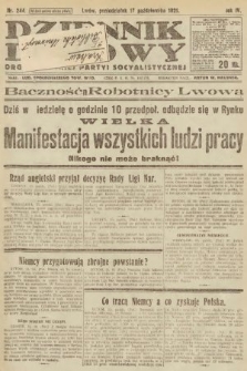 Dziennik Ludowy : organ Polskiej Partyi Socyalistycznej. 1921, nr 244