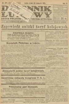 Dziennik Ludowy : organ Polskiej Partyi Socyalistycznej. 1921, nr 274