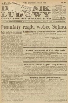 Dziennik Ludowy : organ Polskiej Partyi Socyalistycznej. 1921, nr 275