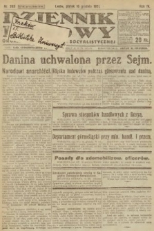 Dziennik Ludowy : organ Polskiej Partyi Socyalistycznej. 1921, nr 293