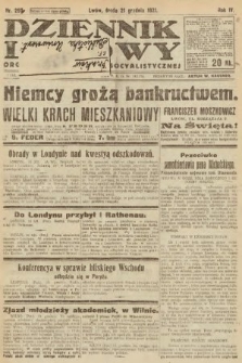 Dziennik Ludowy : organ Polskiej Partyi Socyalistycznej. 1921, nr 297