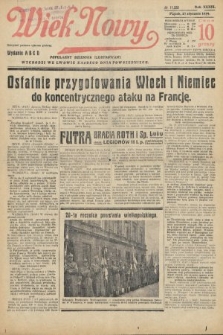 Wiek Nowy : popularny dziennik ilustrowany. 1939, nr 11320