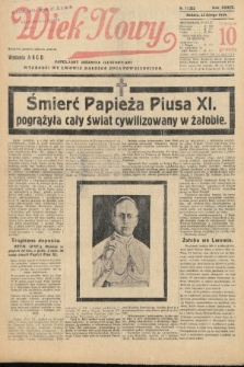 Wiek Nowy : popularny dziennik ilustrowany. 1939, nr 11333