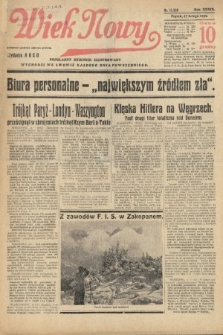 Wiek Nowy : popularny dziennik ilustrowany. 1939, nr 11338