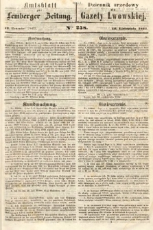 Amtsblatt zur Lemberger Zeitung = Dziennik Urzędowy do Gazety Lwowskiej. 1862, nr 258