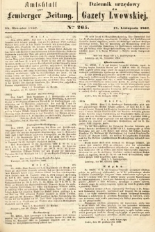 Amtsblatt zur Lemberger Zeitung = Dziennik Urzędowy do Gazety Lwowskiej. 1862, nr 265