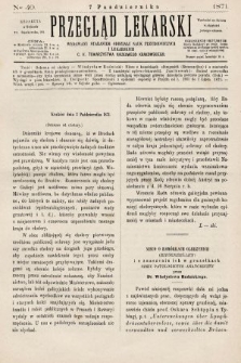 Przegląd Lekarski : wydawany staraniem Oddziału Nauk Przyrodniczych i Lekarskich C. K. Towarzystwa Naukowego Krakowskiego. 1871, nr 40