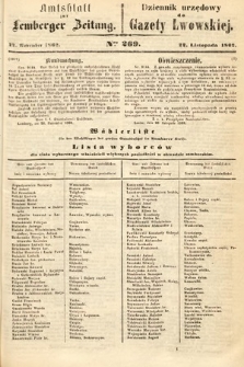 Amtsblatt zur Lemberger Zeitung = Dziennik Urzędowy do Gazety Lwowskiej. 1862, nr 269