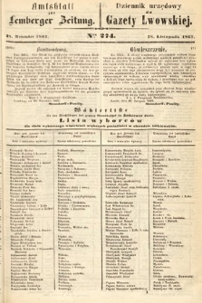 Amtsblatt zur Lemberger Zeitung = Dziennik Urzędowy do Gazety Lwowskiej. 1862, nr 274