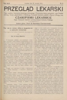 Przegląd Lekarski oraz Czasopismo Lekarskie. 1910, nr 4