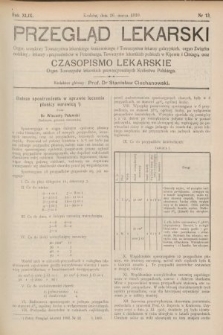 Przegląd Lekarski oraz Czasopismo Lekarskie. 1910, nr 13