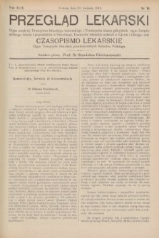Przegląd Lekarski oraz Czasopismo Lekarskie. 1910, nr 18