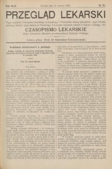 Przegląd Lekarski oraz Czasopismo Lekarskie. 1910, nr 25