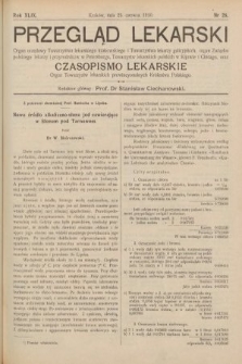 Przegląd Lekarski oraz Czasopismo Lekarskie. 1910, nr 26