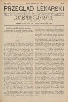 Przegląd Lekarski oraz Czasopismo Lekarskie. 1910, nr 29