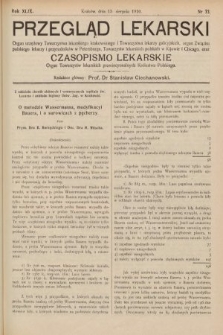 Przegląd Lekarski oraz Czasopismo Lekarskie. 1910, nr 33