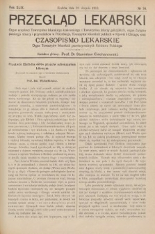 Przegląd Lekarski oraz Czasopismo Lekarskie. 1910, nr 34