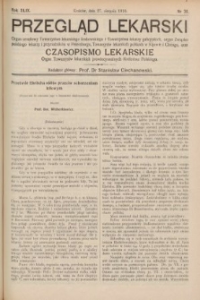Przegląd Lekarski oraz Czasopismo Lekarskie. 1910, nr 35