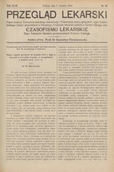 Przegląd Lekarski oraz Czasopismo Lekarskie. 1910, nr 36