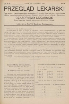 Przegląd Lekarski oraz Czasopismo Lekarskie. 1910, nr 41