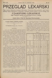 Przegląd Lekarski oraz Czasopismo Lekarskie. 1910, nr 43