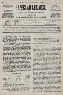 Przegląd Lekarski : organ Towarzystwa Lekarskiego Krakowskiego i Towarzystwa Lekarzy Galicyjskich we Lwowie. 1876, nr 51