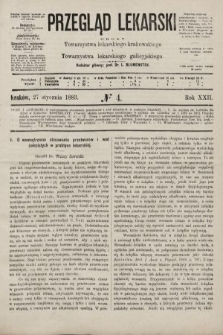 Przegląd Lekarski : organ Towarzystwa lekarskiego krakowskiego i Towarzystwa lekarskiego galicyjskiego. 1883, nr 4