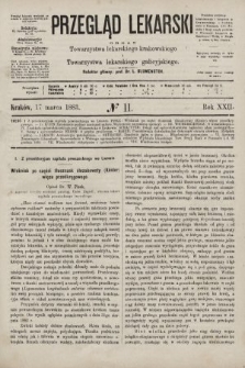 Przegląd Lekarski : organ Towarzystwa lekarskiego krakowskiego i Towarzystwa lekarskiego galicyjskiego. 1883, nr 11