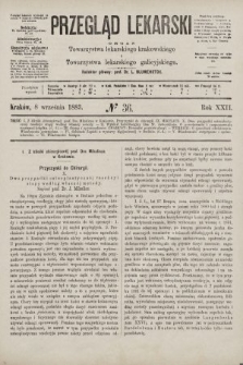 Przegląd Lekarski : organ Towarzystwa lekarskiego krakowskiego i Towarzystwa lekarskiego galicyjskiego. 1883, nr 36