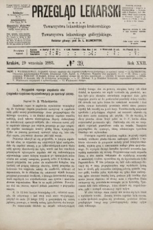 Przegląd Lekarski : organ Towarzystwa lekarskiego krakowskiego i Towarzystwa lekarskiego galicyjskiego. 1883, nr 39