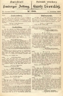 Amtsblatt zur Lemberger Zeitung = Dziennik Urzędowy do Gazety Lwowskiej. 1862, nr 289