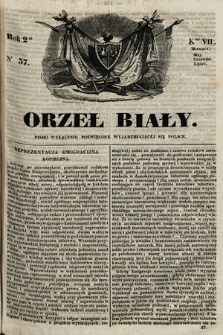 Orzeł Biały : pismo wyłącznie poświęcone wyjarzmiającéj się Polsce. R. 2, 1841, nr 37