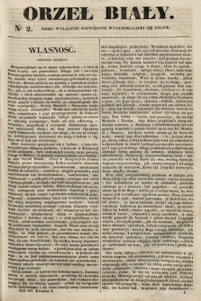 Orzeł Biały : pismo wyłącznie poświęcone wyjarzmiającéj się Polsce. R. 3, 1841, nr 2