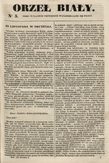 Orzeł Biały : pismo wyłącznie poświęcone wyjarzmiającéj się Polsce. R. 3, 1841, nr 3