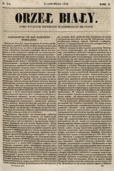 Orzeł Biały : pismo wyłącznie poświęcone wyjarzmiającéj się Polsce. R. 3, 1842, nr 24