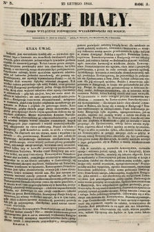 Orzeł Biały : pismo wyłącznie poświęcone wyjarzmiającéj się Polsce. R. 5, 1844, nr 3