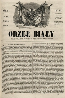 Orzeł Biały : pismo wyłącznie poświęcone wyjarzmiającéj się Polsce. R. 5, 1844, nr 13