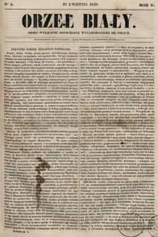 Orzeł Biały : pismo wyłącznie poświęcone wyjarzmiającéj się Polsce. R. 6, 1845, nr 5