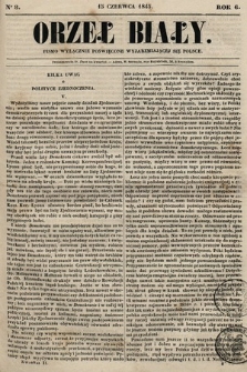 Orzeł Biały : pismo wyłącznie poświęcone wyjarzmiającéj się Polsce. R. 6, 1845, nr 8