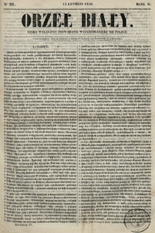 Orzeł Biały : pismo wyłącznie poświęcone wyjarzmiającéj się Polsce. R. 6, 1846, nr 22